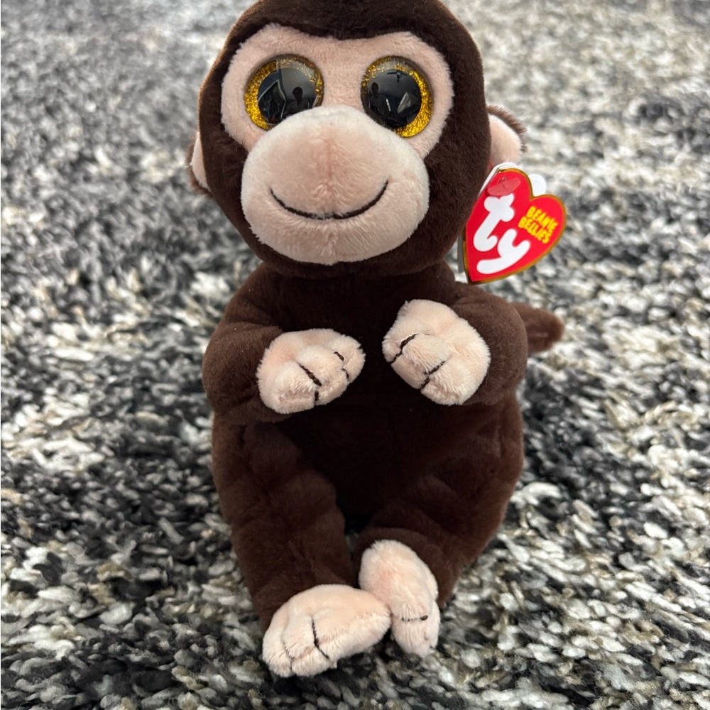 Ty Beanie Bellies Collection - Brown Monkey Stuffed Animal